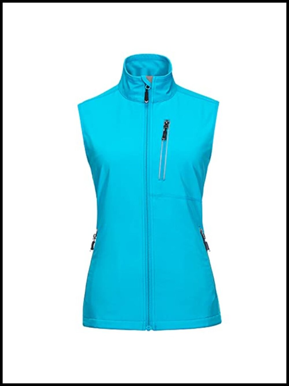 Women's Lightweight Windproof Running Vest with 6 Pockets Sleeveless